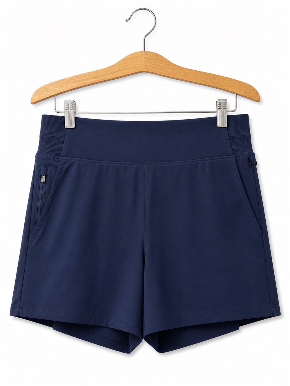 Athleta Brooklyn Short Navy Featherweight Stretch Travel Shorts NWT 4 - Picture 2 of 6